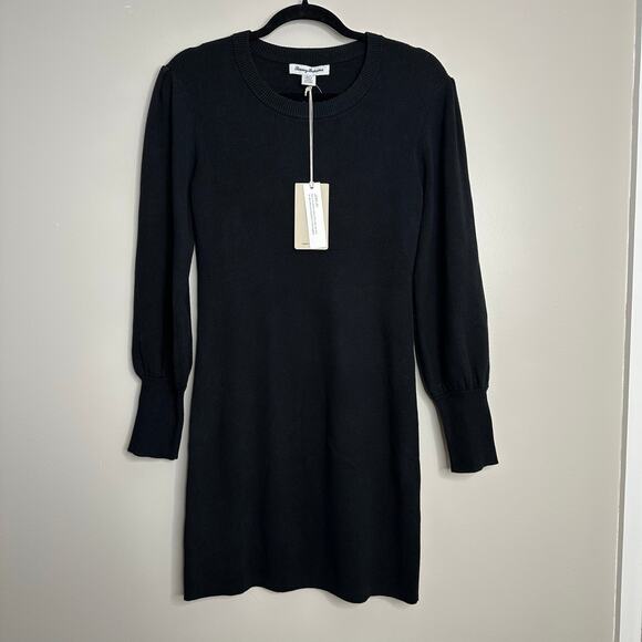 Tommy Bahama Dresses & Skirts - Tommy Bahama Pickford balloon sleeve black sweater dress NWT